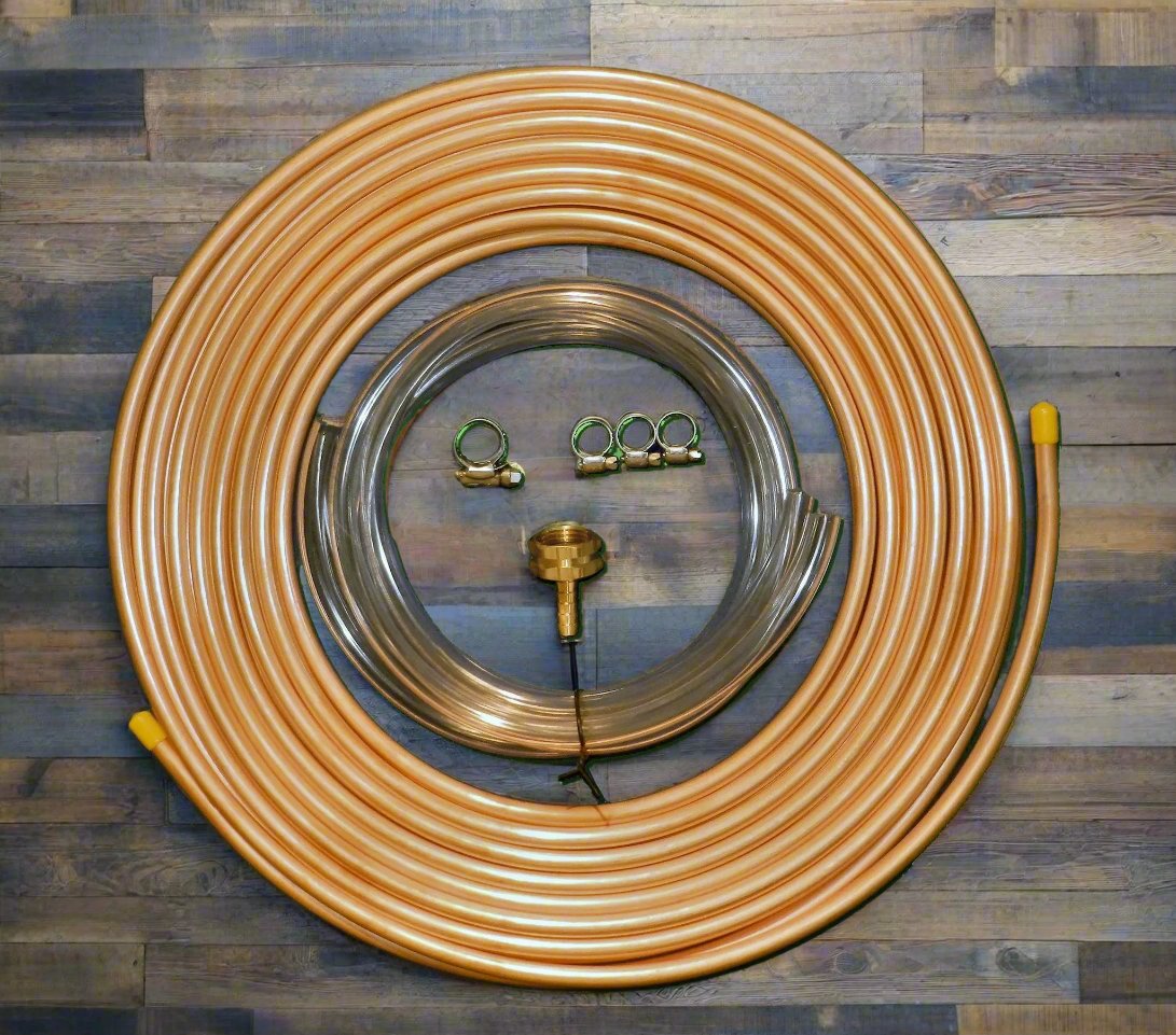 DIY 3/8" Copper Chiller Kit - Vinyl Hose JaDeD Brewing