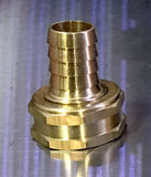 Solid Brass Hose Connector - 3/4" Female Garden Hose (GHT) x Hose Barb