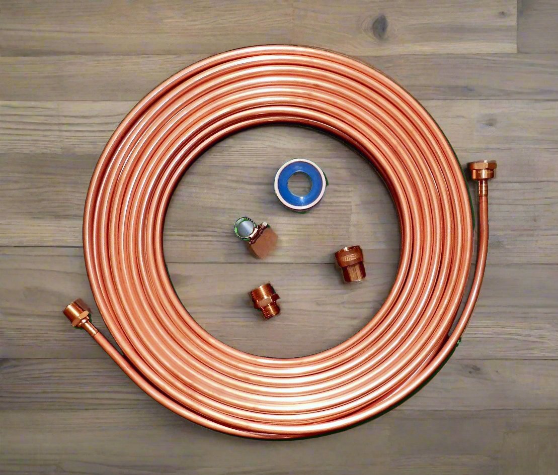 DIY 1/2" Copper Chiller Kit - Pre-Soldered Fittings JaDeD Brewing